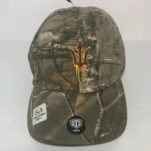 NWT Arizona State Men's Adjustable Real Tree Camo Icon Hat - Picture 1 of 9